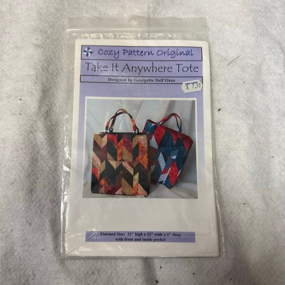 Cozy Pattern Original Take It Anywhere Tote Georgette Dell'Orco Quilted Bag